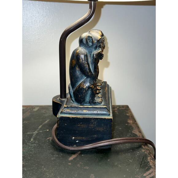 Vintage 3 Wise Monkeys, See No Evil, Hear No Evil, Speak No Evil, Lamp 14” Tall - Picture 4 of 11
